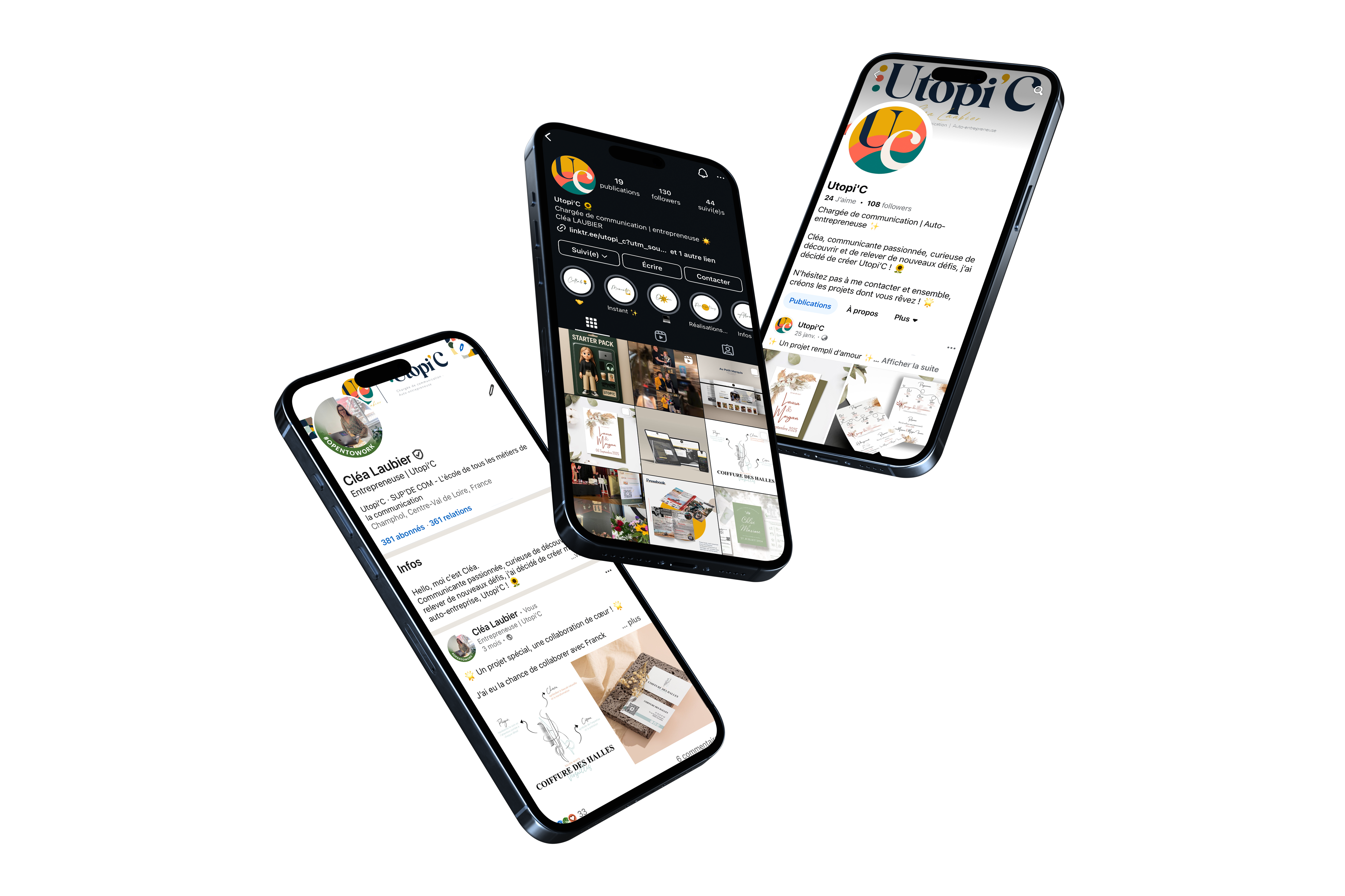 Présence digitale — mockup